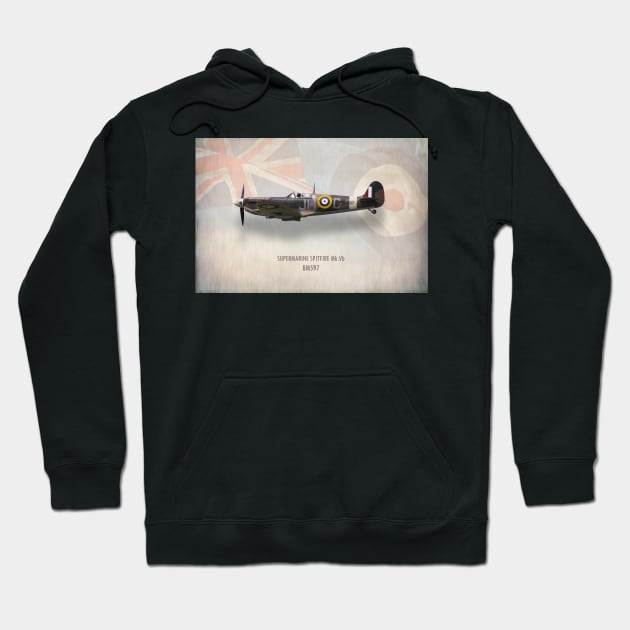 Supermarine Spitfire Mk Vb BM597 Hoodie by aviationart